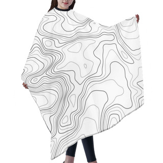 Personality  Topographic Map Background. Abstract Illustration Hair Cutting Cape