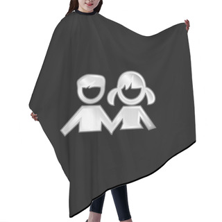 Personality  Boy And Girl Students Silver Plated Metallic Icon Hair Cutting Cape