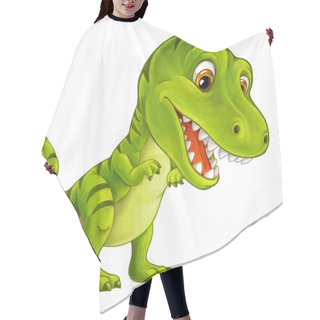 Personality  Cartoon Happy And Funny Dinosaur - Tyrannosaurus - Illustration For Children Hair Cutting Cape