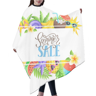Personality  Summer Time Poster Hair Cutting Cape