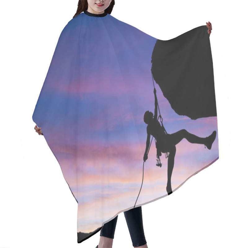 Personality  Rock Climber Rappelling. Hair Cutting Cape