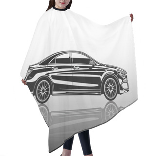 Personality  Vector Charismatic Automobile Drawing Hair Cutting Cape