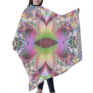 Personality  Gorgeous Colorful Fractal, Fantastic Flower Pattern Style Orname Hair Cutting Cape