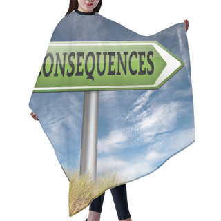 Personality  Consequences Road Sign Hair Cutting Cape