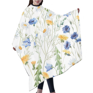 Personality  Watercolor Chamomile, Clover, Bell, Background Hair Cutting Cape