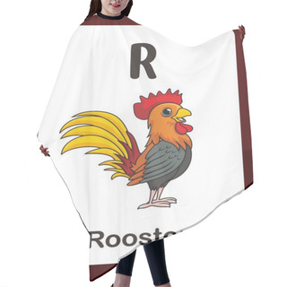 Personality  Animal Alphabet Flashcard - R For Rooster Hair Cutting Cape