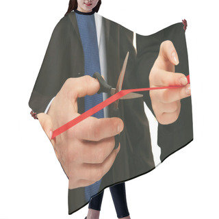Personality  Cutting The Red Ribbon Hair Cutting Cape