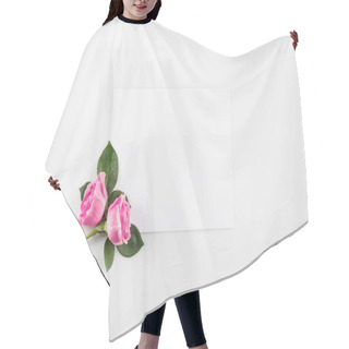 Personality  Pink Roses Background Hair Cutting Cape