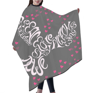 Personality  Lettering Element Dove Pigeon Hair Cutting Cape