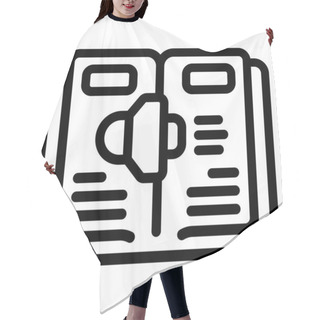 Personality  Capacity Building Icon Outline Vector. Education Improvement. Knowledge Talent Acquisition Hair Cutting Cape