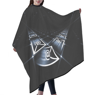Personality  E-mail Redirection In Dark Blue Hair Cutting Cape