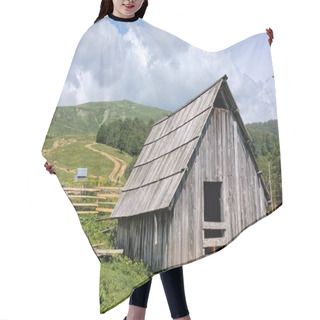 Personality  Old Wooden Barn In Montenegro Hair Cutting Cape