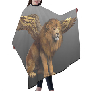 Personality  Winged Golden Lion, Fantasy Or Fairytale Hair Cutting Cape