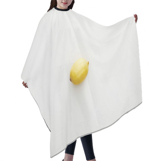 Personality  Top View Of Fresh Lemon On Marble Background Hair Cutting Cape