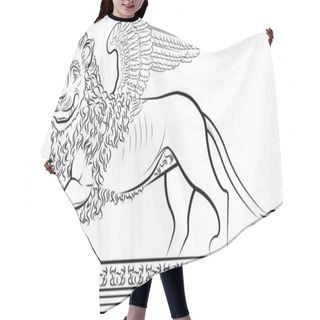 Personality  Drawing Lion With Wings - Symbol Of Venice, Italy Hair Cutting Cape