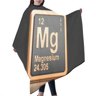 Personality  Magnesium Mg Chemical Element. 3D Rendering Hair Cutting Cape