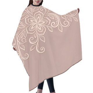 Personality  Beautiful Floral Pattern, A Design Element In The Old Style. Hair Cutting Cape