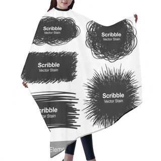 Personality  Set Of Hand Drawn Scribble Shapes Hair Cutting Cape