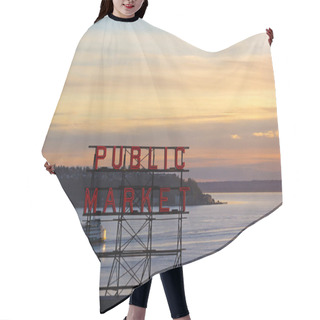 Personality  SEATTLE, USA - MARCH 25, 2016: Quiet Sunset Over Puget Sound On March 25, 2016 In Seattle, USA.  Hair Cutting Cape