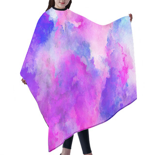 Personality  Ink Puprle Watercolor Full Background Hair Cutting Cape