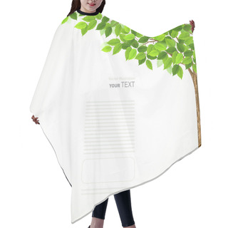 Personality  Season Tree With Green Leaves Hair Cutting Cape