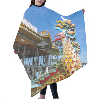 Personality  Traditional Dragon Boat On The Perfume River In Hue, Vietnam Hair Cutting Cape