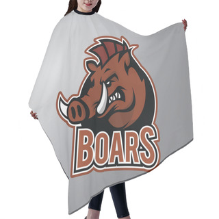 Personality  Boar Design Vector Illustration Hair Cutting Cape
