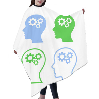 Personality  Human Heads With Gears Hair Cutting Cape