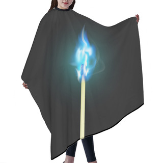 Personality  Burning Match With Blue Flame Hair Cutting Cape