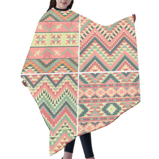 Personality  Set Of Geometric Seamless Ethnic Patterns, Colourful Backgrounds  Hair Cutting Cape