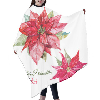 Personality  Poinsettia Flower Hair Cutting Cape