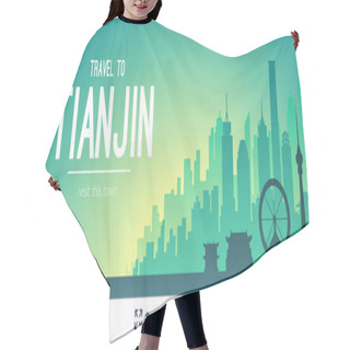 Personality  Tianjin Famous China City Scape. Hair Cutting Cape