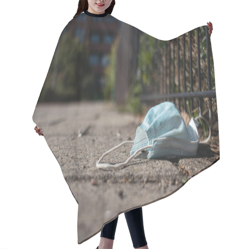 Personality  Corona Face Mask Tossed Away On The Streets In A Dutch Suburban Area Hair Cutting Cape