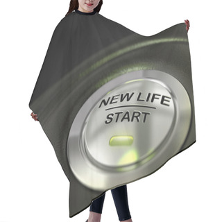 Personality  New Life Start Button Hair Cutting Cape