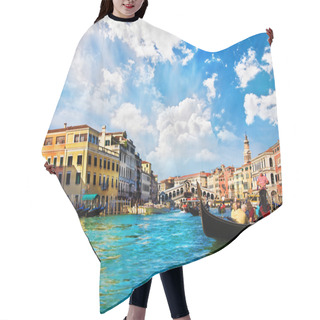 Personality  Venice Grand Canal With Gondolas And Rialto Bridge, Italy Hair Cutting Cape