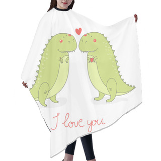 Personality   Funny Dinosaurs In Love. Hair Cutting Cape