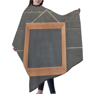 Personality  Empty Blackboard Hanging On Wooden Wall Hair Cutting Cape