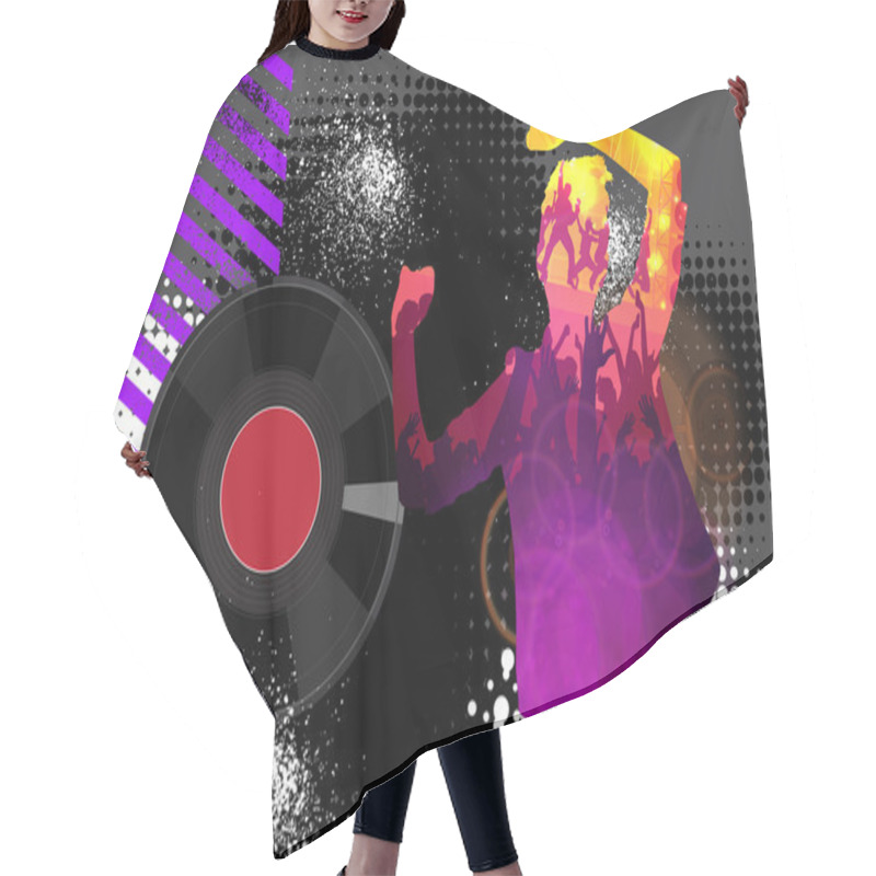 Personality  Music Event Background Hair Cutting Cape