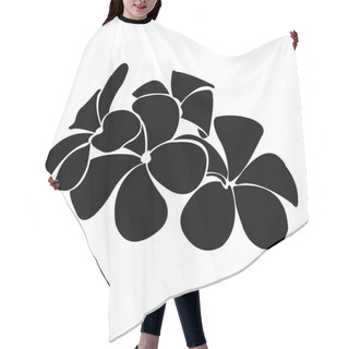 Personality  Frangipani Silhouettes For Design Vector Hair Cutting Cape