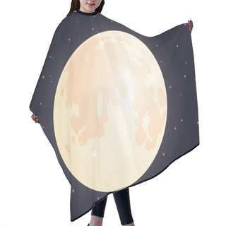 Personality  Moon On Starry Sky Background For Your Design. Hair Cutting Cape