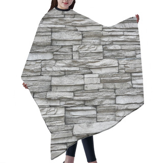 Personality  Grey Brick Wall. Brick Wall As Background. Hair Cutting Cape