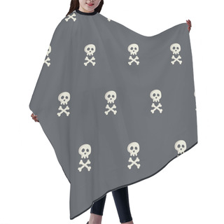 Personality  Halloween Seamless Pattern With Spooky Skulls Hair Cutting Cape