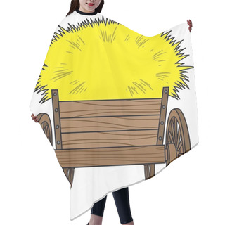Personality  Hayride - A Cartoon Illustration Of A Hayride Concept. Hair Cutting Cape