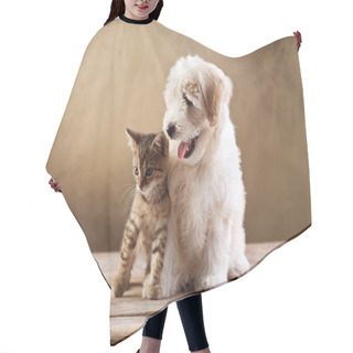 Personality  Best Friends - Kitten And Small Fluffy Dog Hair Cutting Cape