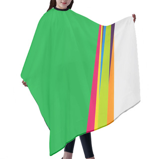 Personality  Simple Geometric Background With Multicolored Stripes And Green Copy Space Hair Cutting Cape