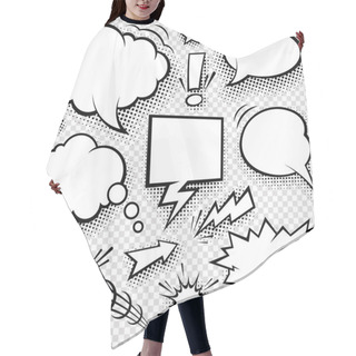 Personality  Comic Bubbles And Elements Hair Cutting Cape