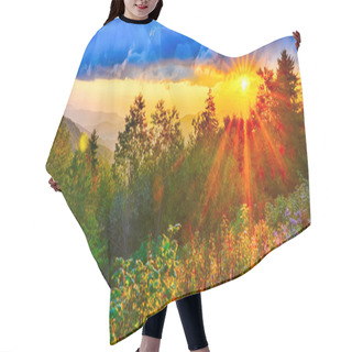 Personality  Blue Ridge Parkway Late Summer Appalachian Mountains Sunset West Hair Cutting Cape
