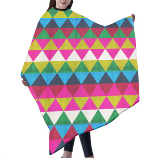 Personality  Seamless Colorful Geometric Pattern Hair Cutting Cape