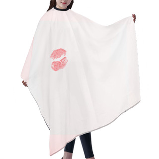 Personality  Blank Card With Red Kiss Hair Cutting Cape