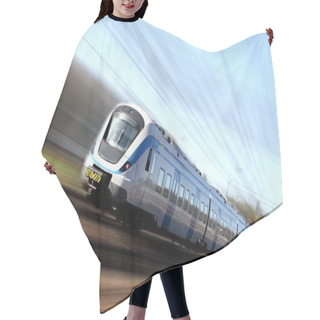 Personality  Fast Train In Motion Hair Cutting Cape